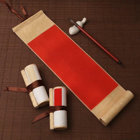 Mini Blank Hanging Scroll for Ink Painting & Floral Art