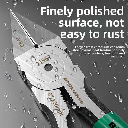 Long Nose Diagonal Pliers — 5" & 6" Bent Handle | Chrome Vanadium, Electrician & DIY Tool