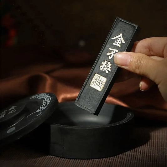 Handmade Chinese Ink Stick — Solid Sumi Ink Block for Calligraphy & Ink Painting | 3 Sizes