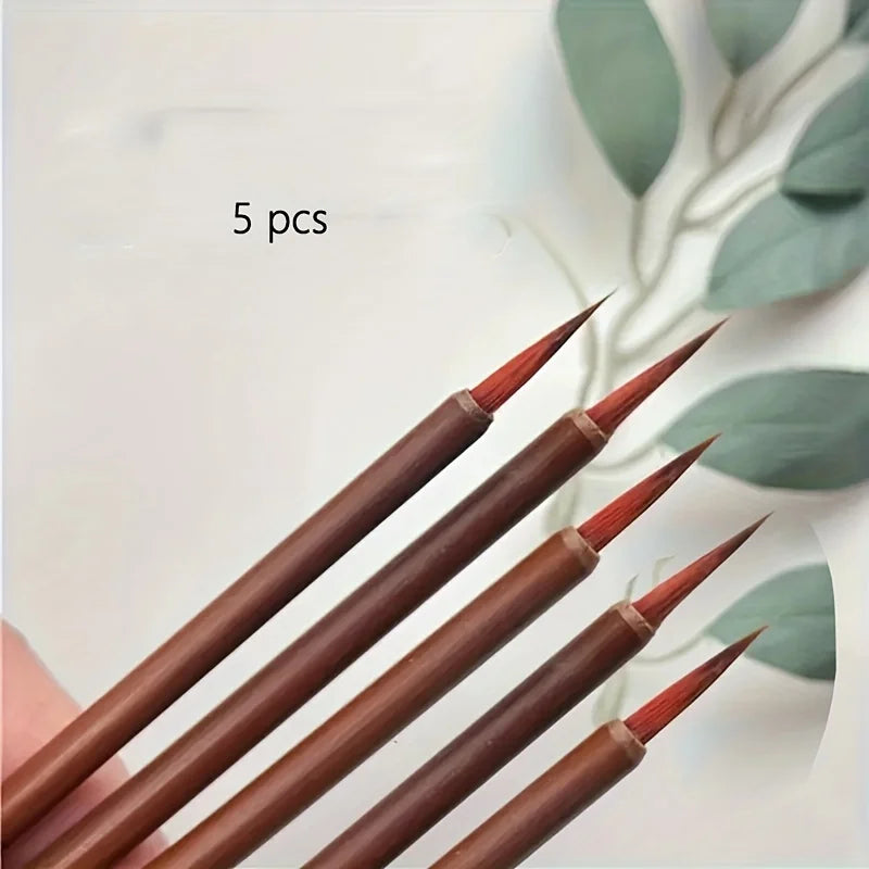 Fine Line Art Brushes for Outline Drawing — Handmade Chinese Calligraphy & Detail Work