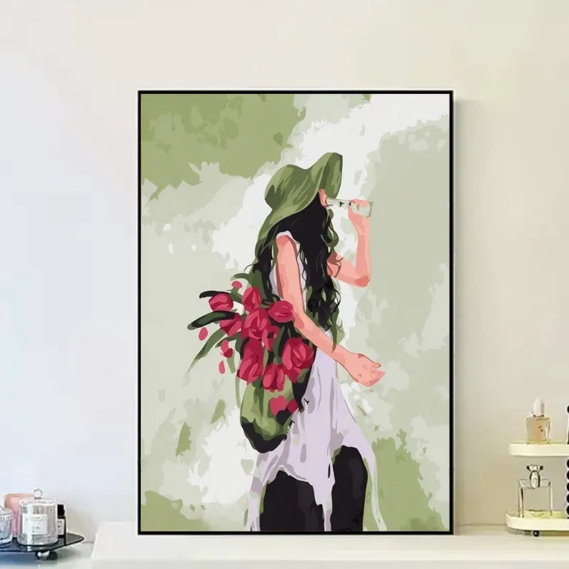 Bouquet Girl Paint by Numbers Kit