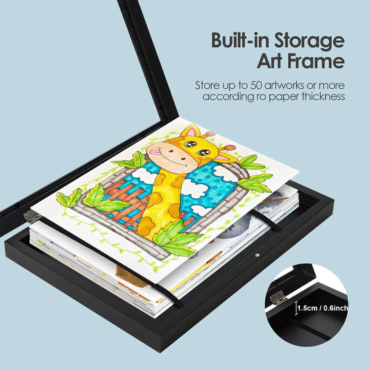 Magnetic Flap Art Frame — A4 | Artwork Display & Storage for Paintings, Prints & Handmade Art