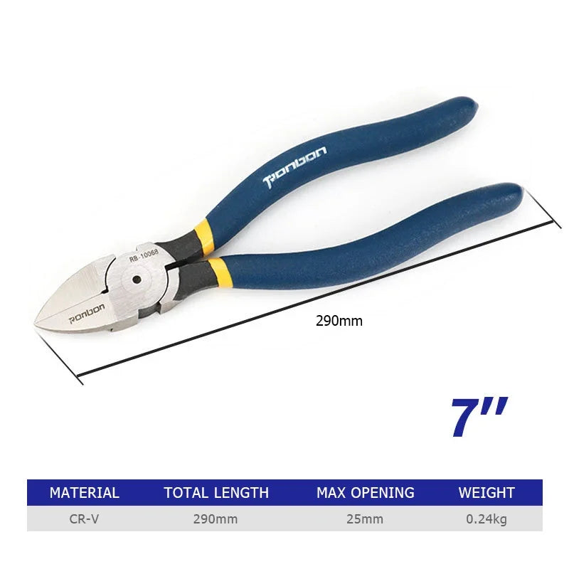 Diagonal Cutting Pliers — 5", 6" & 7" | Chrome Vanadium Wire Cutter for Electricians & DIY
