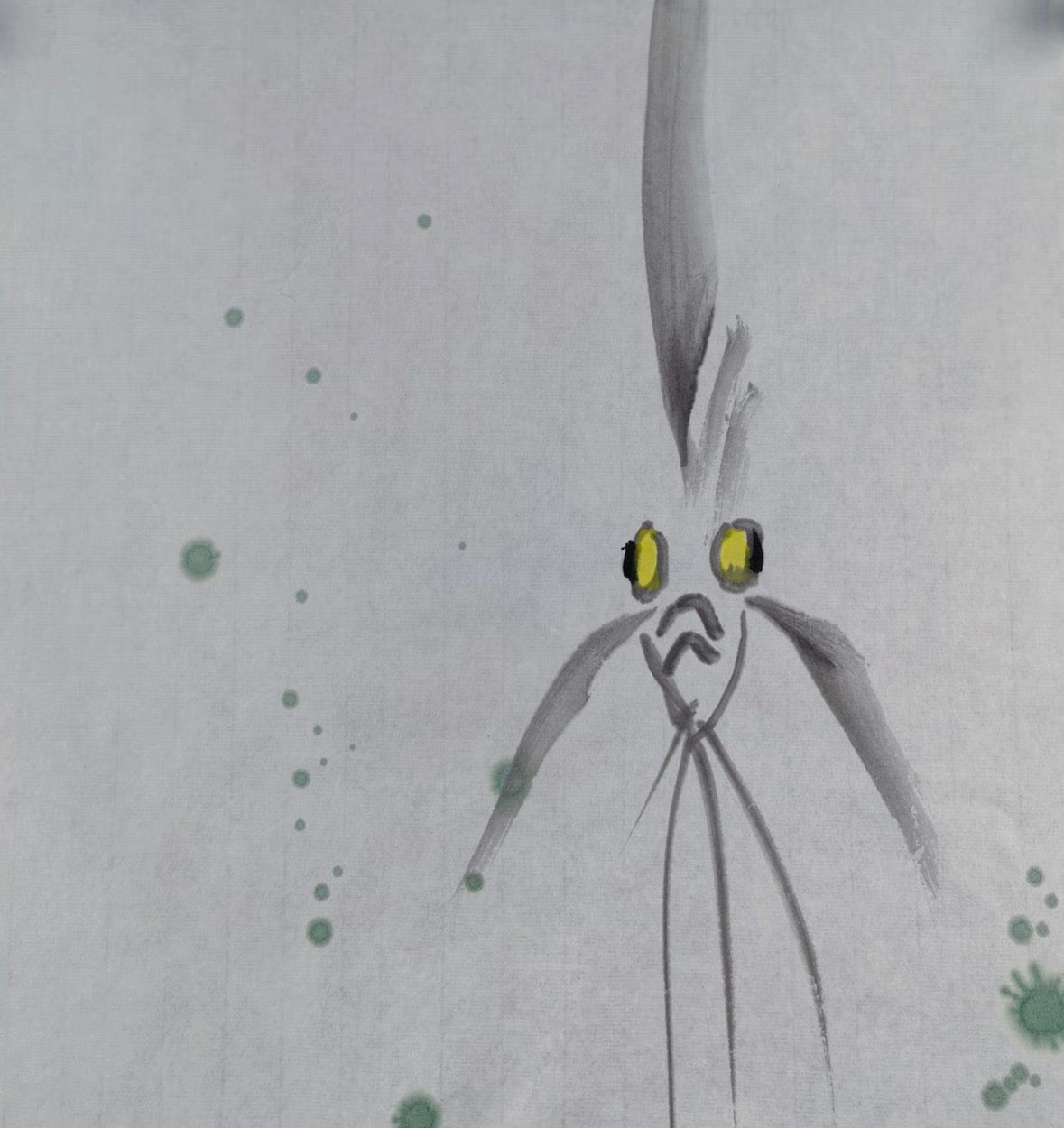 Three Angelfish — Hand-Painted Ink Painting