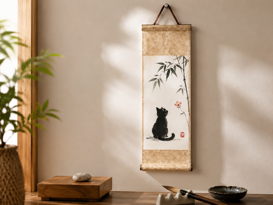 Mini Blank Hanging Scroll for Ink Painting & Floral Art