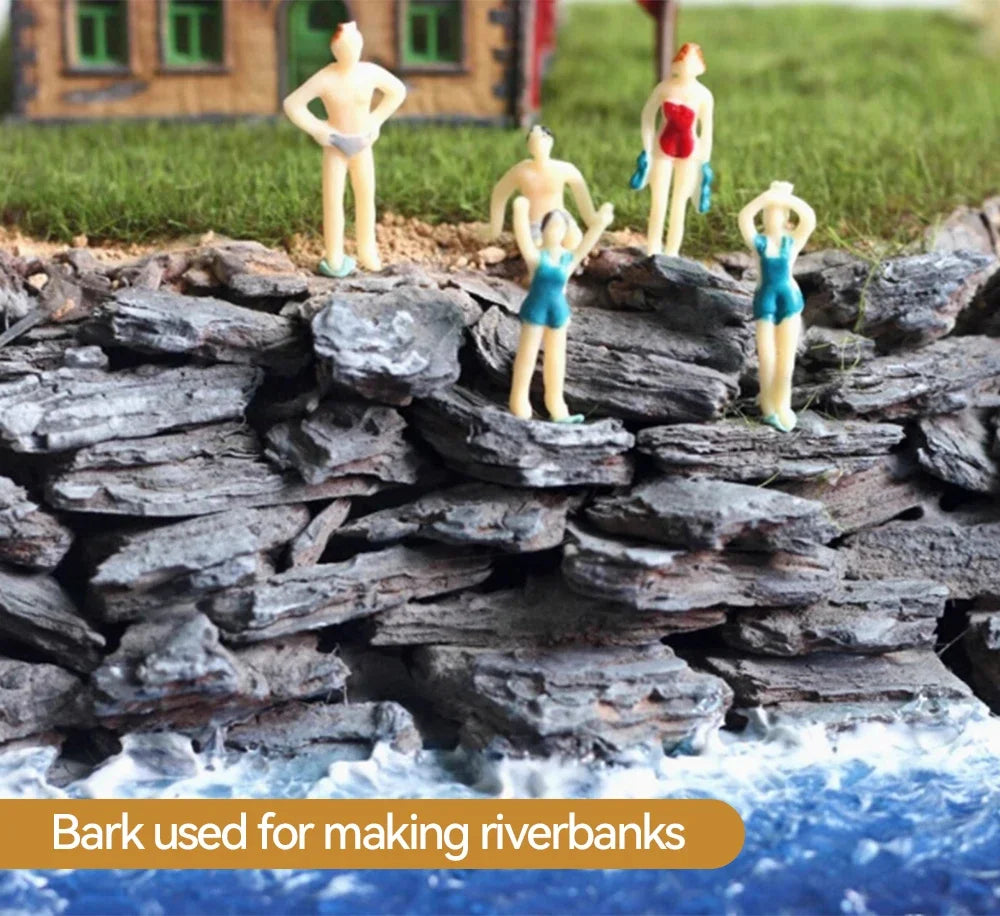 Natural Bark Chips for Miniature Scenery — 50g | Fairy Gardens, Sand Tables, Railway Models & Dioramas
