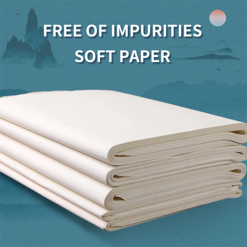 Raw Xuan Paper — 50 Sheets | 13.66 in × 13.66 in