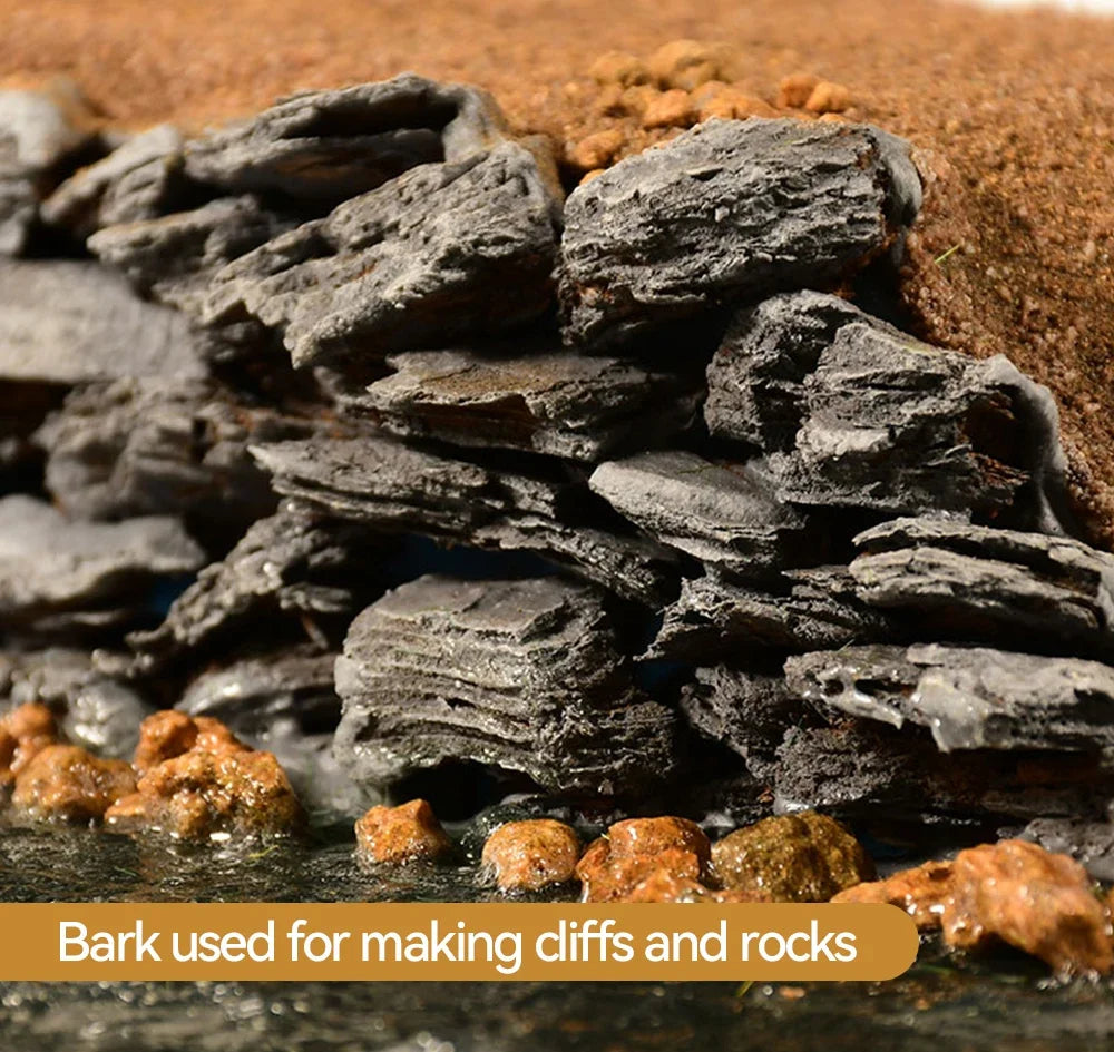 Natural Bark Chips for Miniature Scenery — 50g | Fairy Gardens, Sand Tables, Railway Models & Dioramas