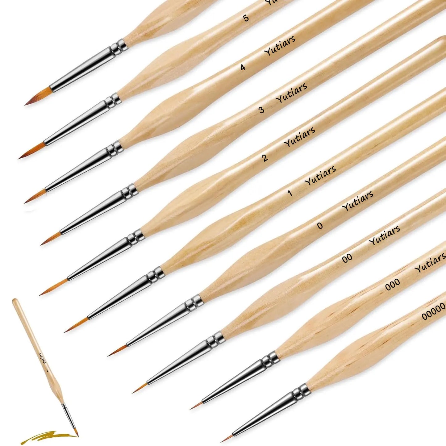 Detail Paint Brush Set — 10 or 11 Brushes | Watercolor, Ink & Acrylic