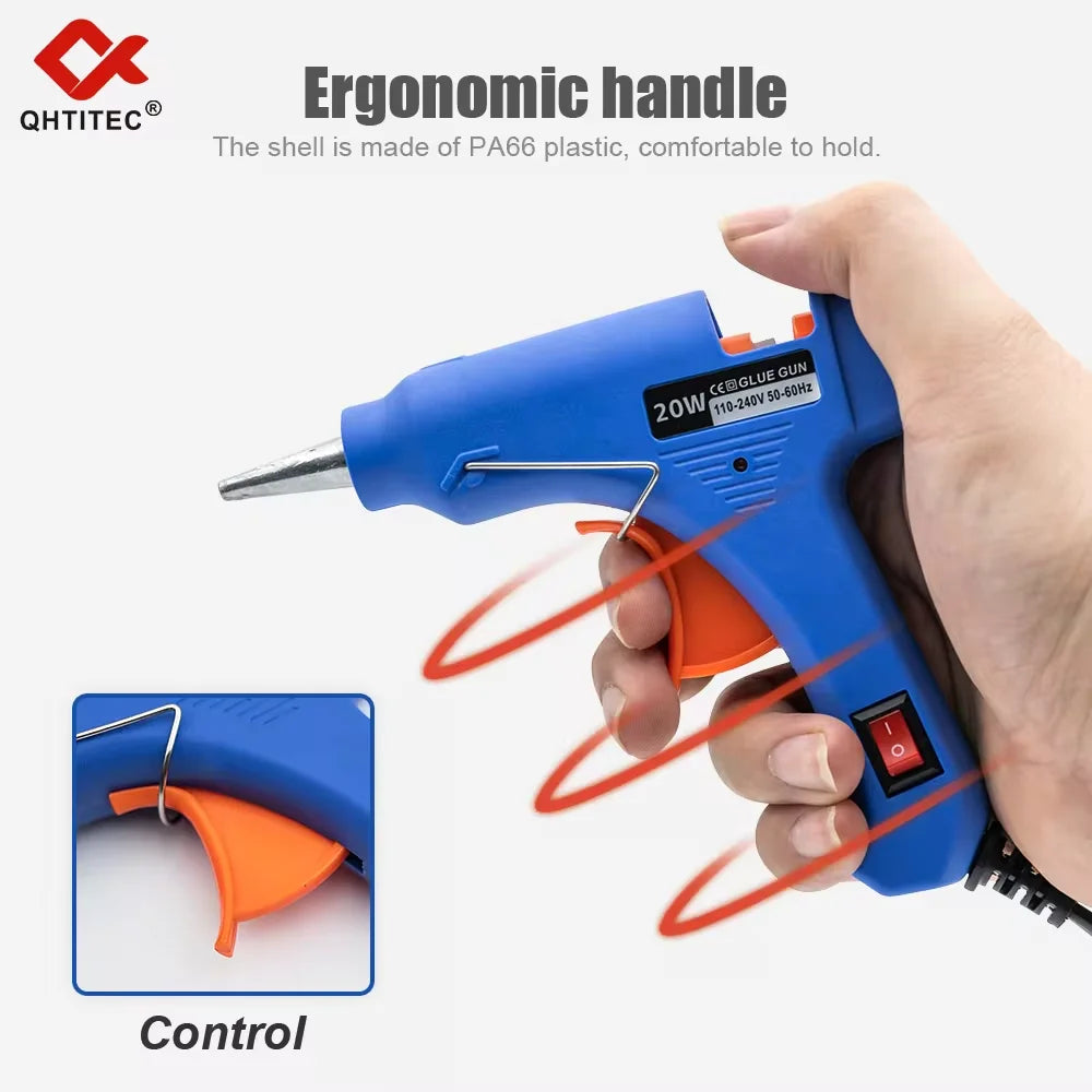 Mini Hot Glue Gun 20W — With 20 Glue Sticks | DIY Crafts, Floral & Home Décor