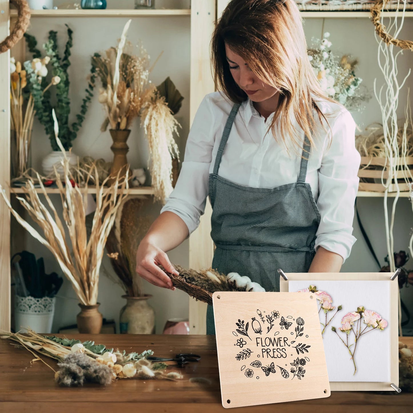 Wooden Flower Press Kit — Preserve Nature's Quiet Beauty