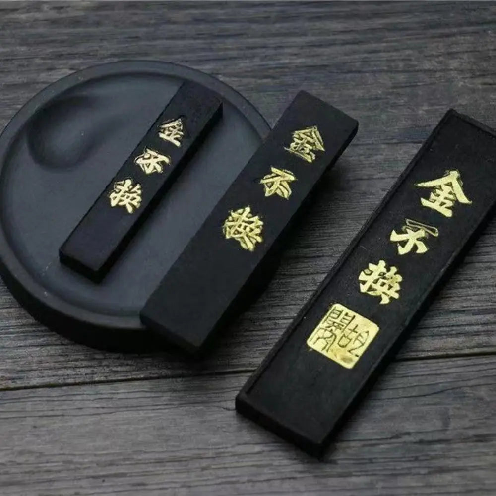 Handmade Chinese Ink Stick — Solid Sumi Ink Block for Calligraphy & Ink Painting | 3 Sizes