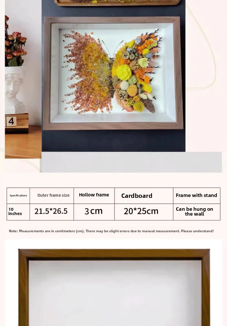 Crystal Eternal Flower DIY Kit — Real Pressed Botanicals & Resin Art Frame | 3 Sizes, 12 Color Themes