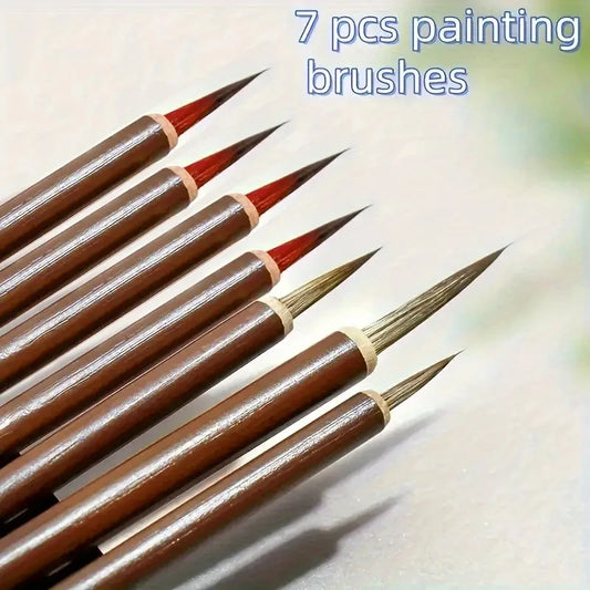Fine Line Art Brushes for Outline Drawing — Handmade Chinese Calligraphy & Detail Work