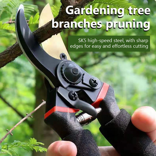 Professional Garden Pruning Shears — Steel Hand Pruner for Shrubs, Branches & Orchard Trimming