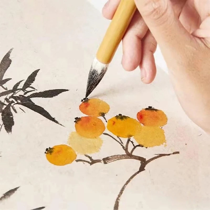 Chinese Calligraphy Brush Set — 10 Brushes with Storage Bag