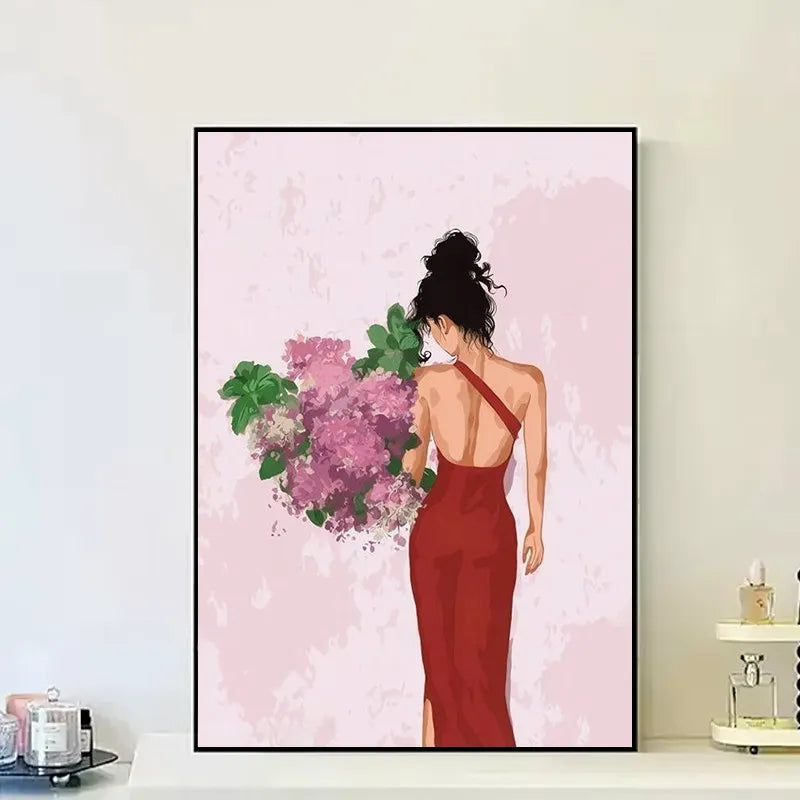 Bouquet Girl Paint by Numbers Kit