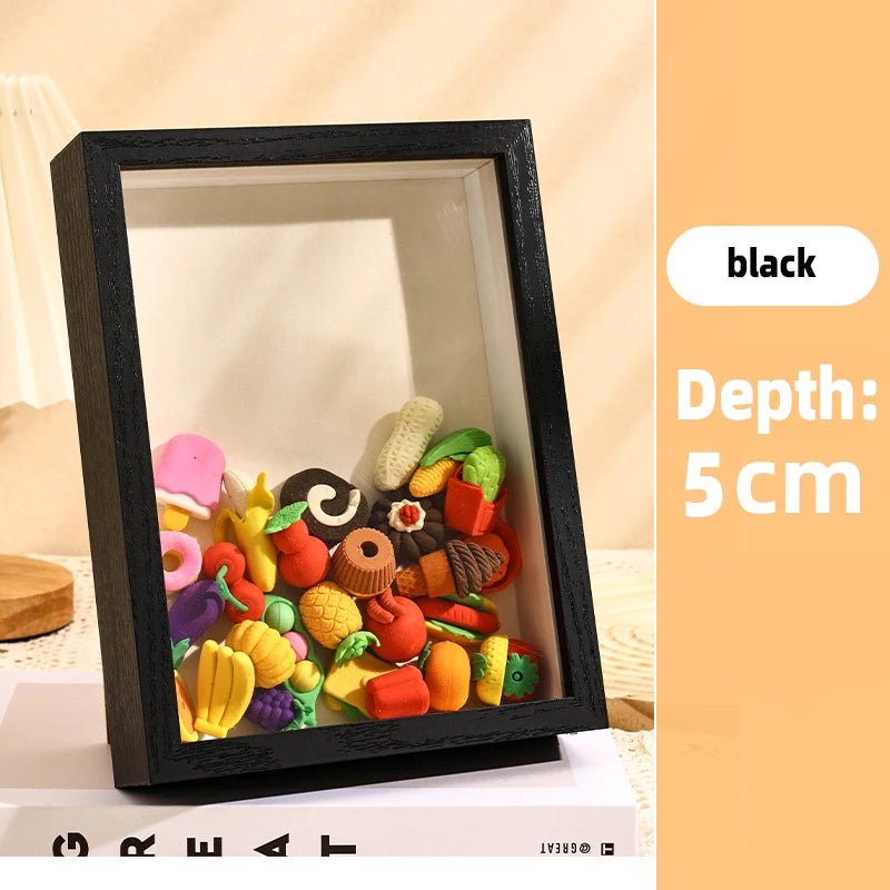 3D Shadow Box Frame — Dried Flower Display & Handmade Art Holder | 4 Colors, 6 Sizes
