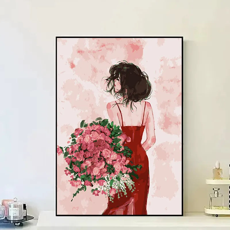 Bouquet Girl Paint by Numbers Kit