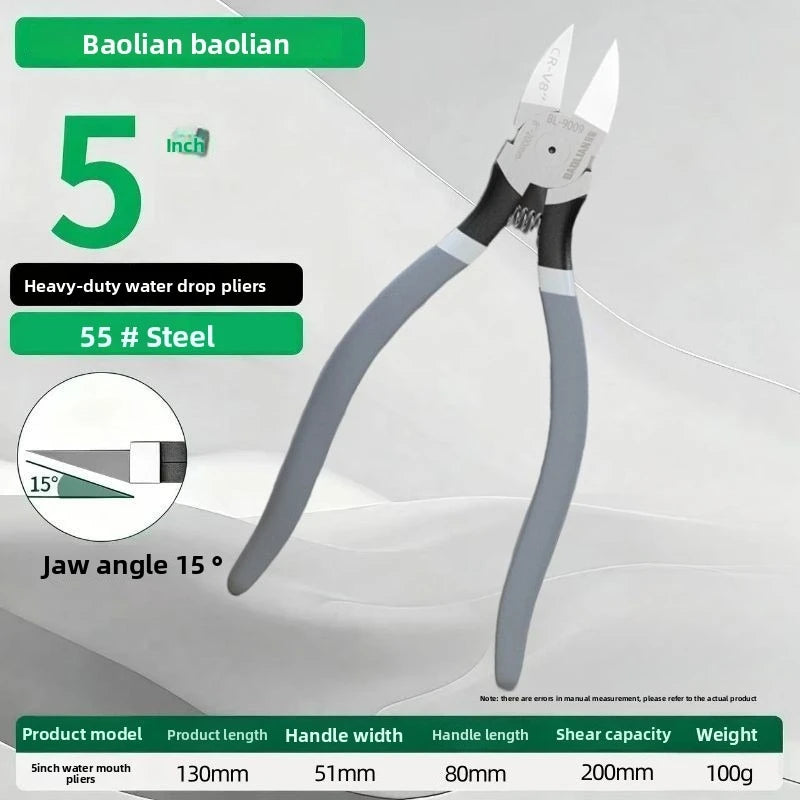 Long Nose Diagonal Pliers — 5" & 6" Bent Handle | Chrome Vanadium, Electrician & DIY Tool