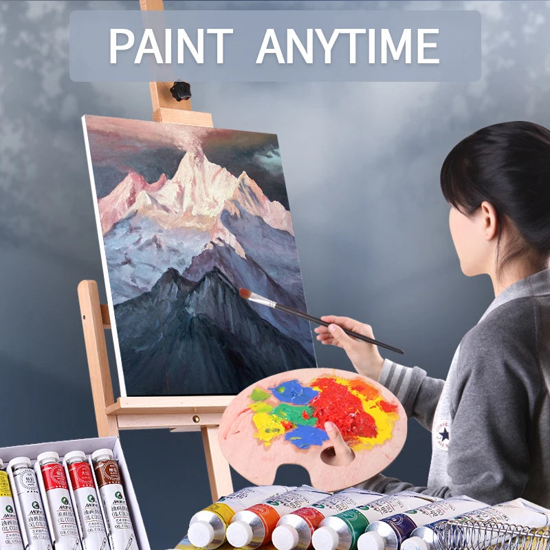Stretched Canvas — 100% Cotton, Pre-Primed | 7 Sizes Including Round