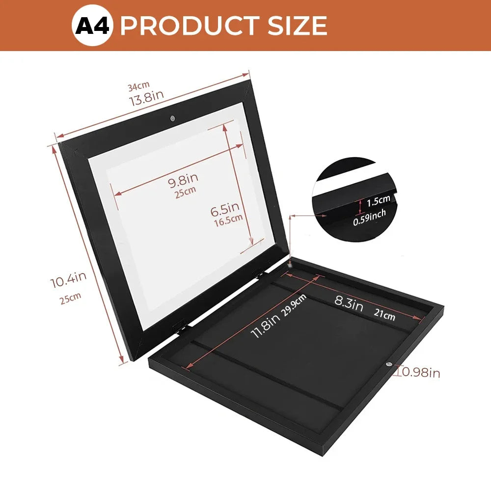 Magnetic Flap Art Frame — A4 | Artwork Display & Storage for Paintings, Prints & Handmade Art