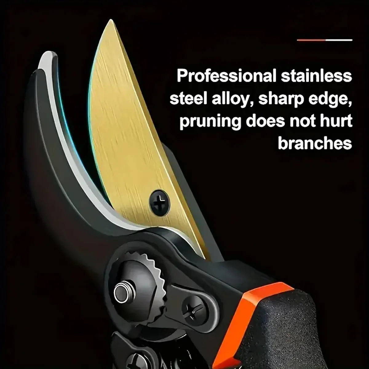 Professional Garden Pruning Shears — Steel Hand Pruner for Shrubs, Branches & Orchard Trimming