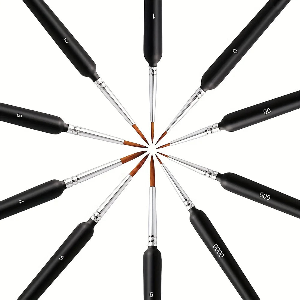 Detail Paint Brush Set — 10 or 11 Brushes | Watercolor, Ink & Acrylic