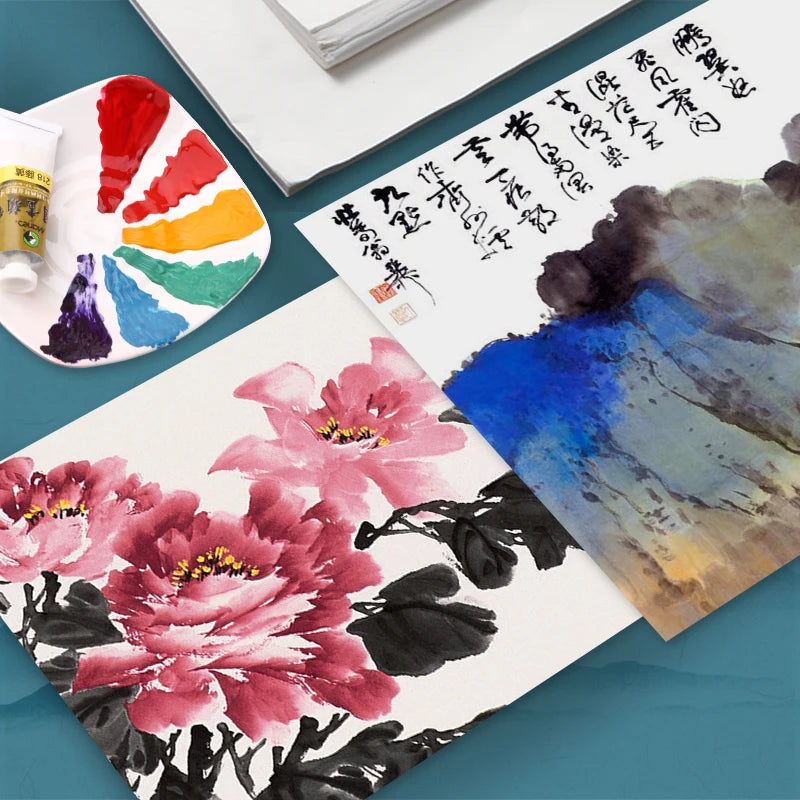 Raw Xuan Paper — 50 Sheets | 13.66 in × 13.66 in