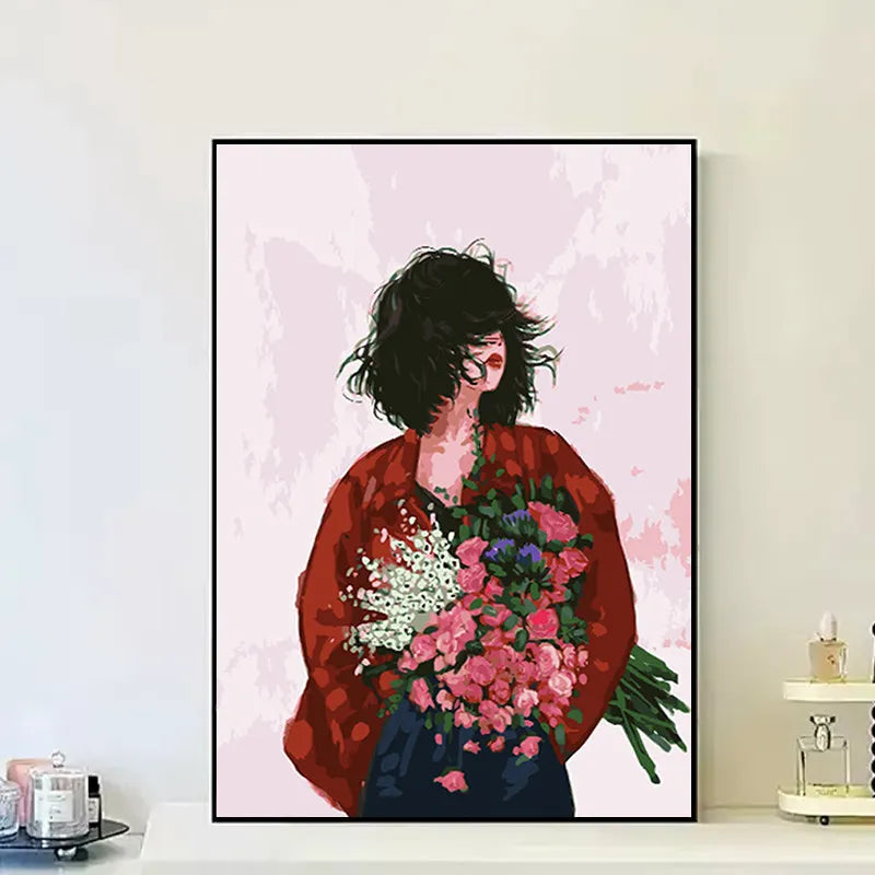 Bouquet Girl Paint by Numbers Kit