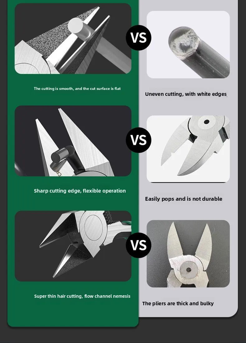 Long Nose Diagonal Pliers — 5" & 6" Bent Handle | Chrome Vanadium, Electrician & DIY Tool