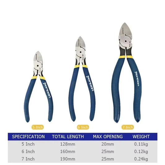 Diagonal Cutting Pliers — 5", 6" & 7" | Chrome Vanadium Wire Cutter for Electricians & DIY