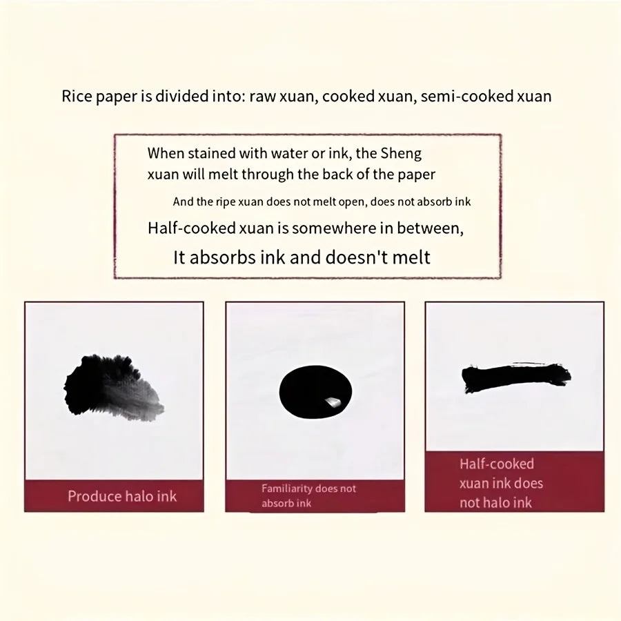 Semi-Sized Xuan Paper — 100 or 200 Sheets | Ink Painting & Calligraphy