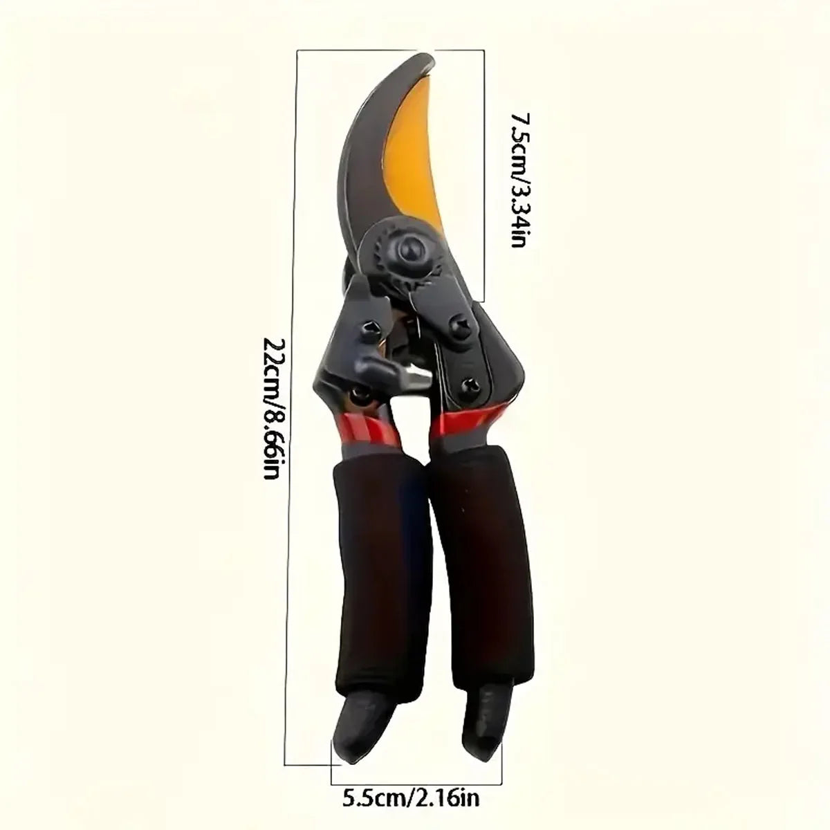 Professional Garden Pruning Shears — Steel Hand Pruner for Shrubs, Branches & Orchard Trimming