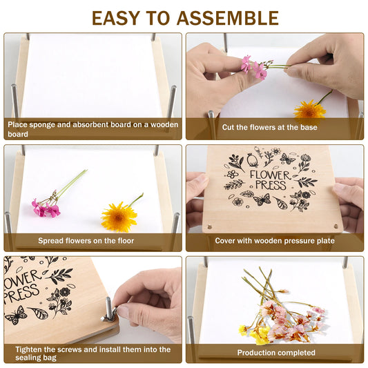 Wooden Flower Press Kit — Preserve Nature's Quiet Beauty