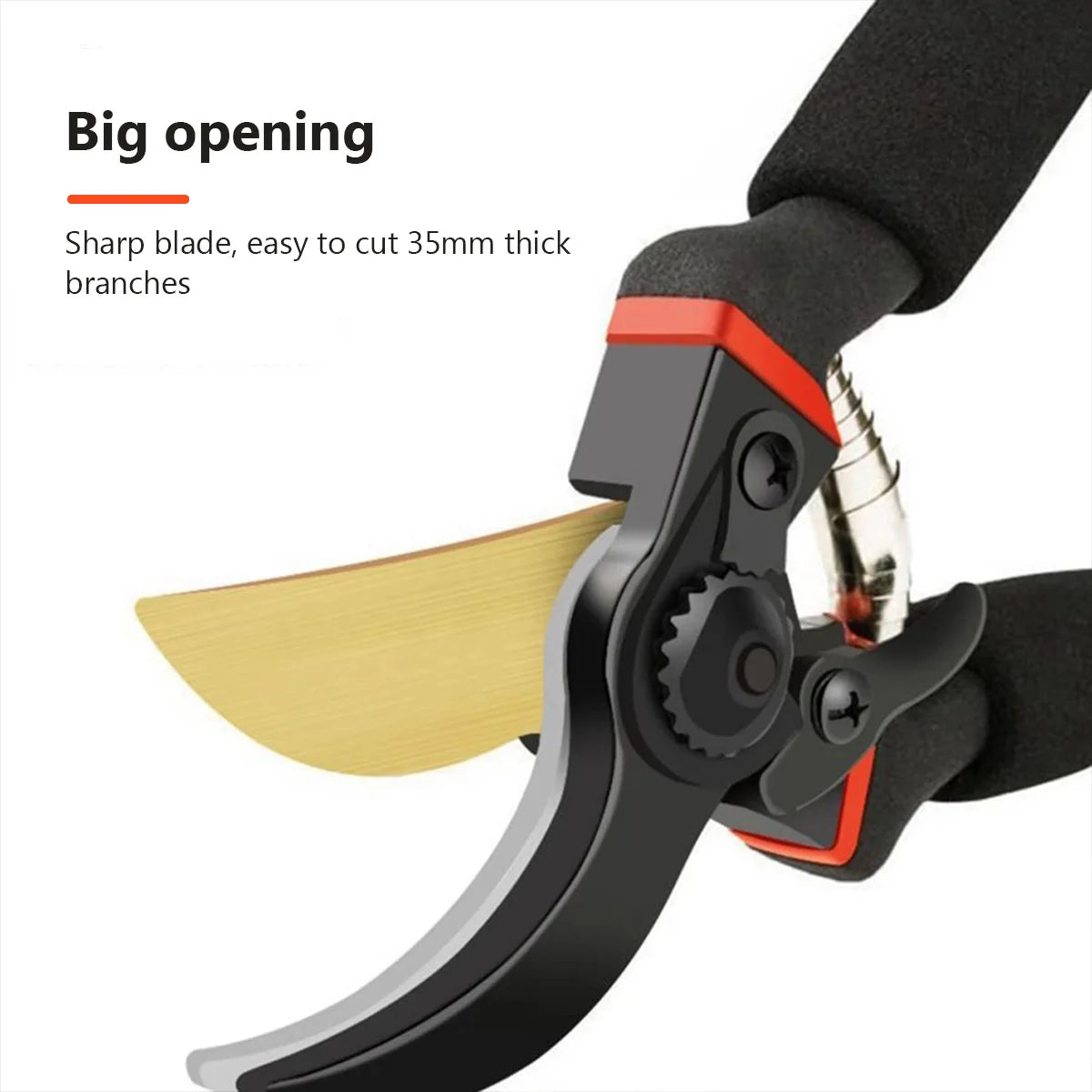 Professional Garden Pruning Shears — Steel Hand Pruner for Shrubs, Branches & Orchard Trimming