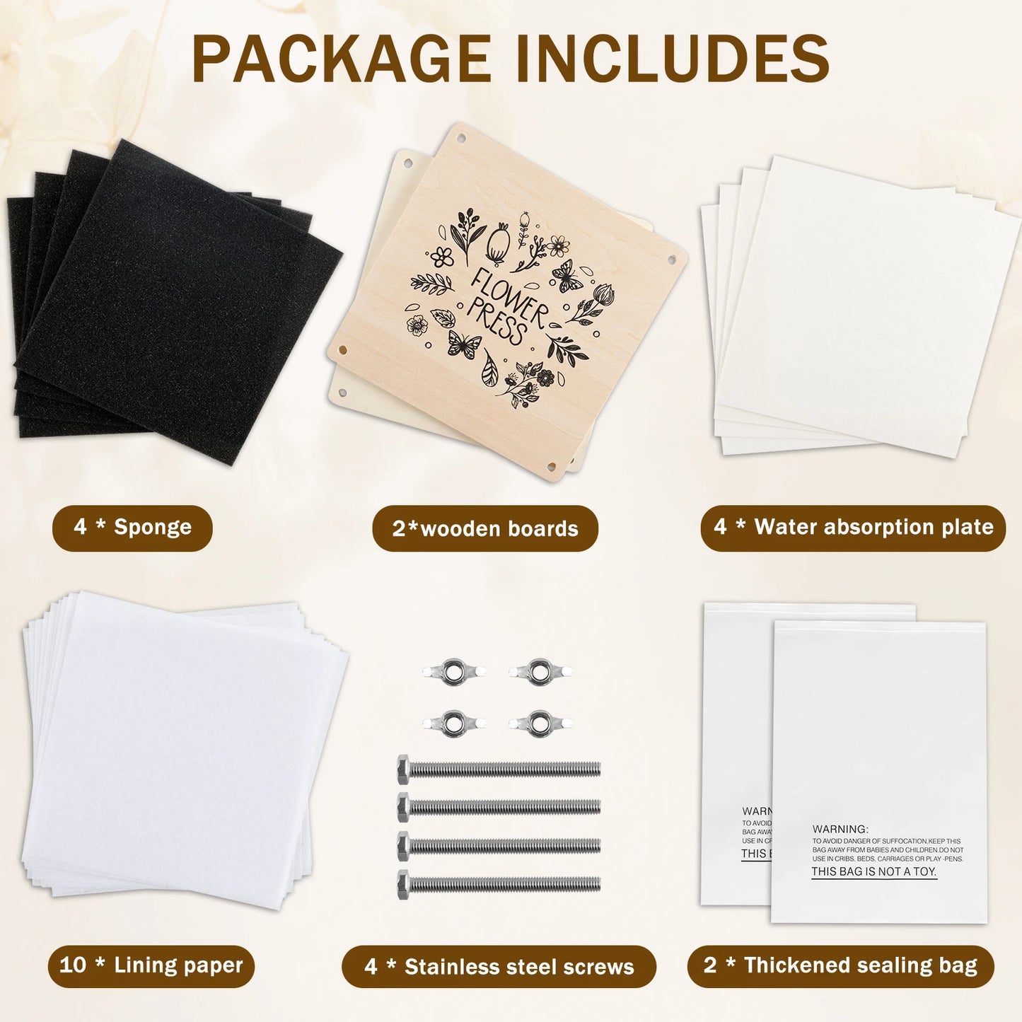 Wooden Flower Press Kit — Preserve Nature's Quiet Beauty