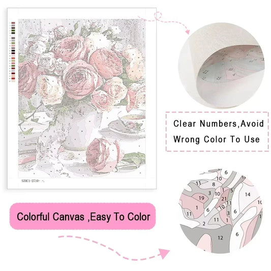 Bouquet Girl Paint by Numbers Kit