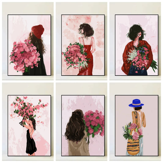 Bouquet Girl Paint by Numbers Kit