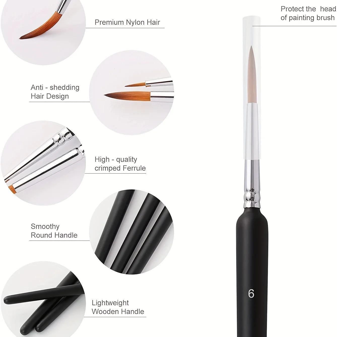 Detail Paint Brush Set — 10 or 11 Brushes | Watercolor, Ink & Acrylic