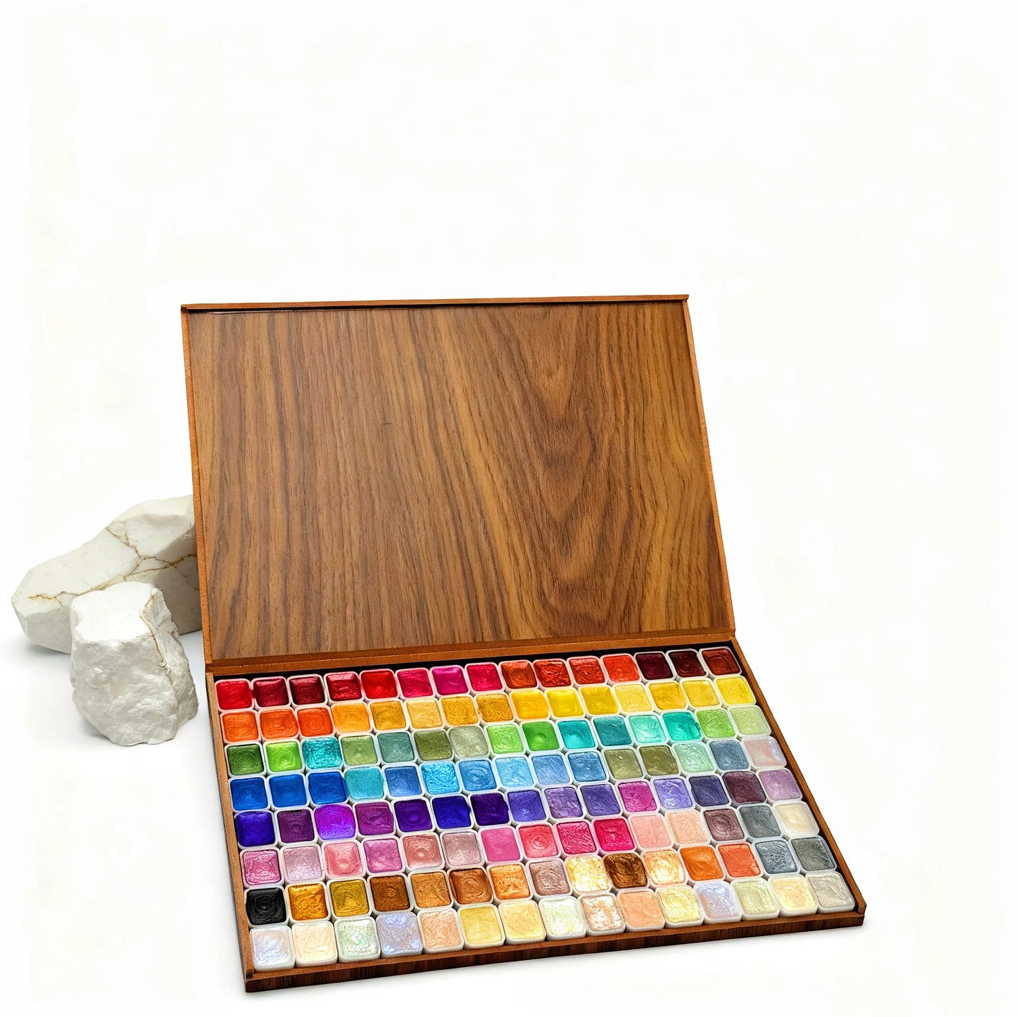 Glitter Watercolor Paint Set — Wooden Box | 48, 60, 84 & 120 Colors for Artists & Beginners