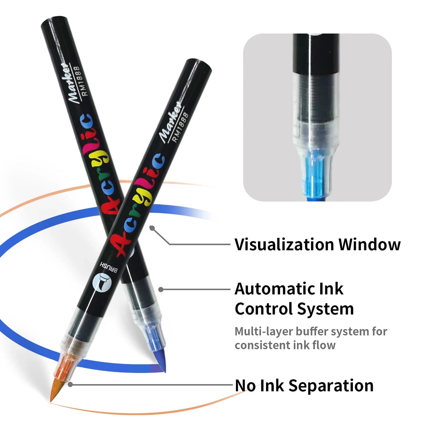 Acrylic Paint Marker Set — Dual-Tip, for Stone, Wood & Calligraphy