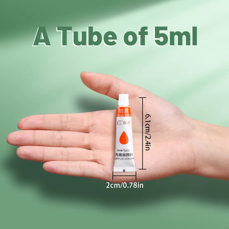 Acrylic Paint Set — 12, 18 & 24 Colors | Beginner-Friendly, Waterproof