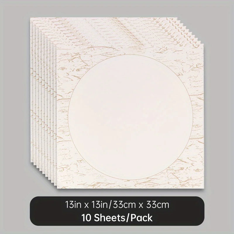 Semi-Sized Xuan Paper — 10 Sheets | 13 × 13 in | Ink Painting & Calligraphy