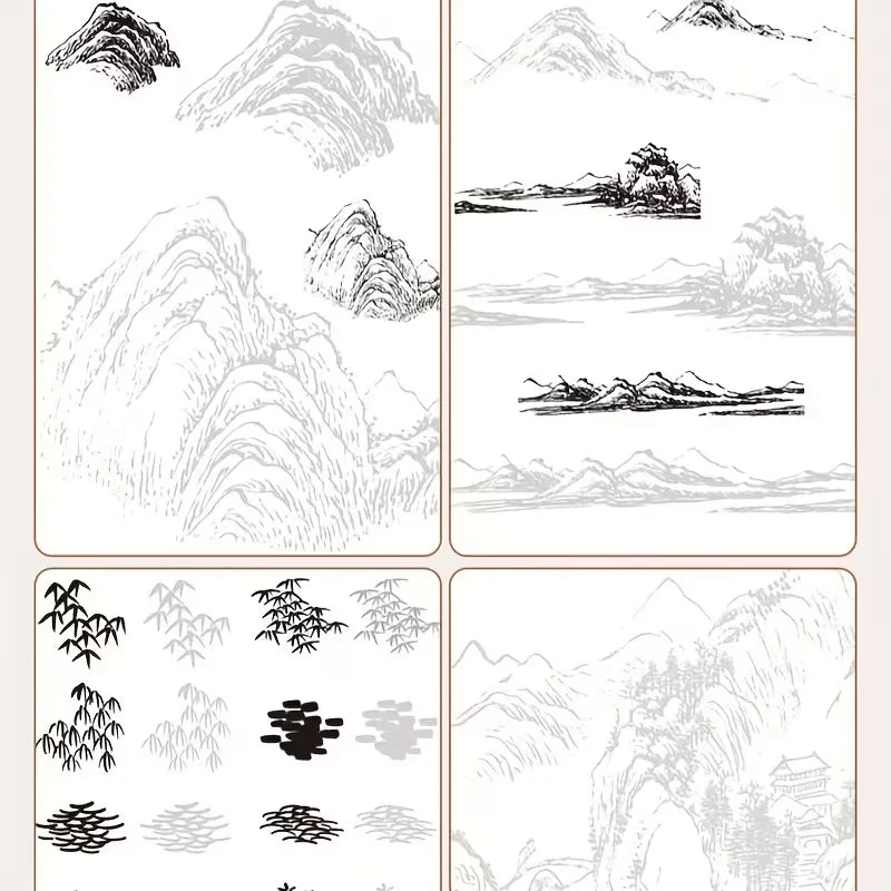 Floral Line Drawing Book — 100+ Flower Designs for Beginners | Chinese Botanical Sketching