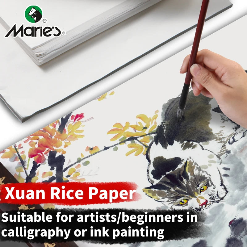 Raw Xuan Paper — 50 Sheets | 13.66 in × 13.66 in