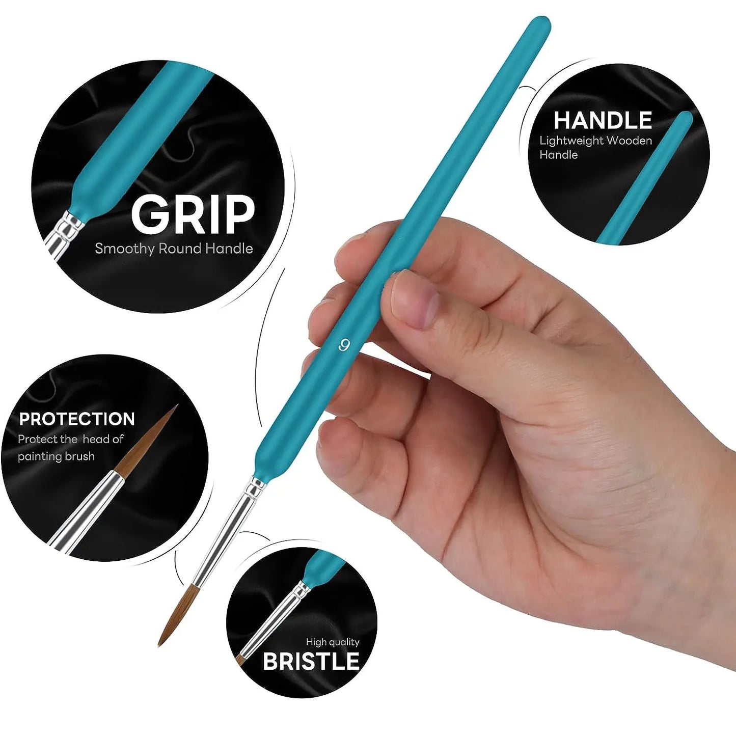 Detail Paint Brush Set — 10 or 11 Brushes | Watercolor, Ink & Acrylic
