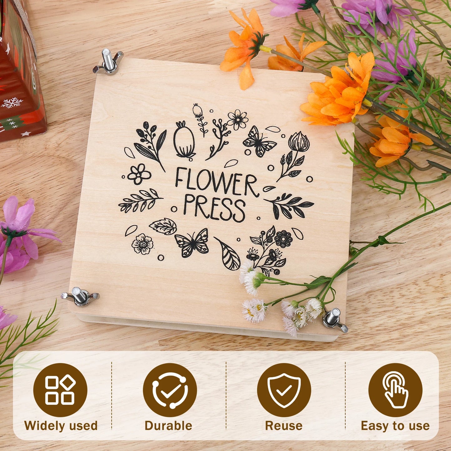 Wooden Flower Press Kit — Preserve Nature's Quiet Beauty