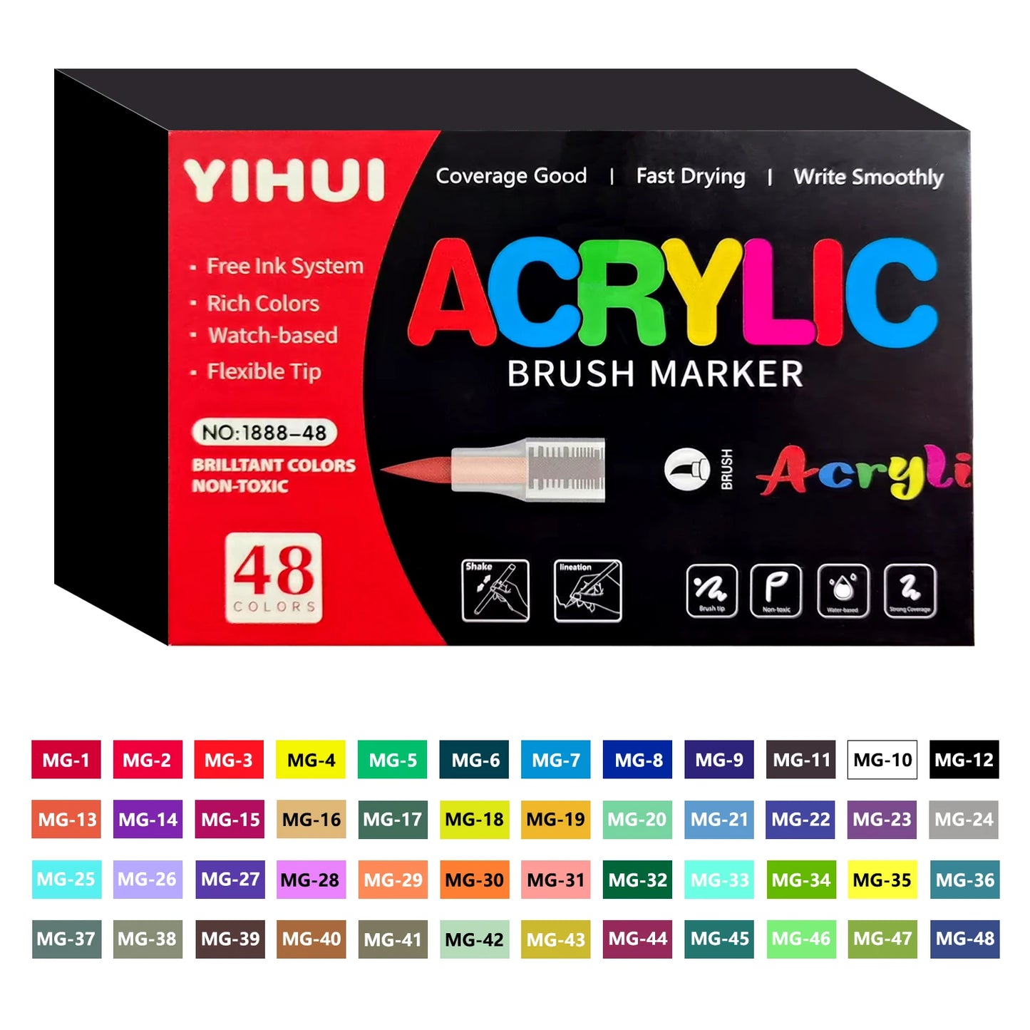 Acrylic Paint Marker Set — Dual-Tip, for Stone, Wood & Calligraphy