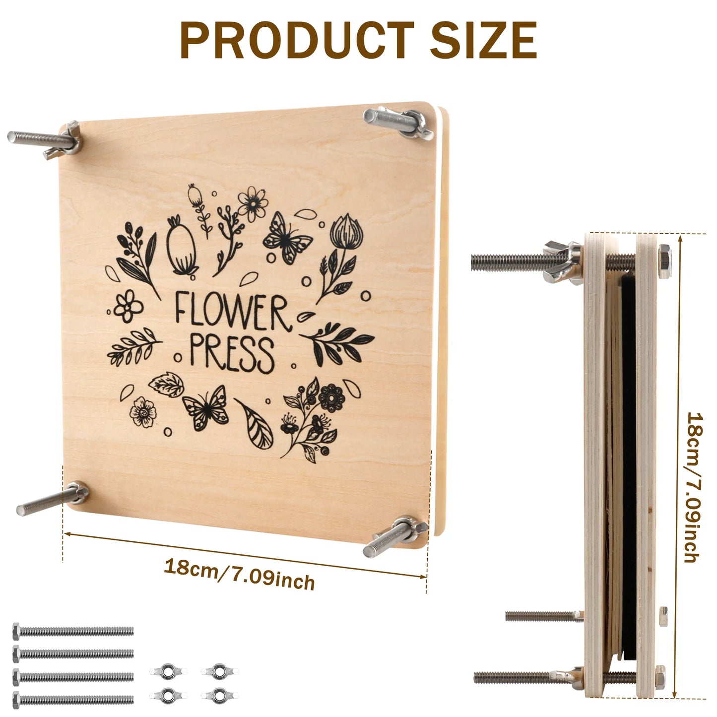Wooden Flower Press Kit — Preserve Nature's Quiet Beauty